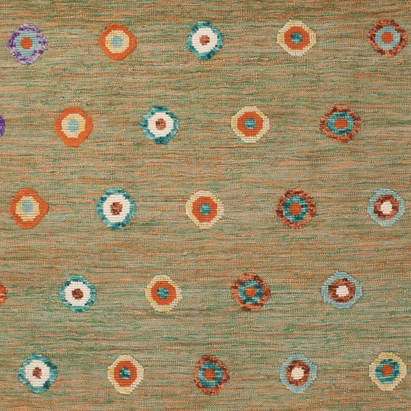 Kelim Rug - Splash - 303 x 258 cm - green