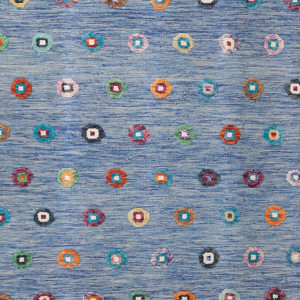 Kelim Rug - Splash - 352 x 243 cm - blue