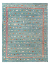 Kelim Rug - Splash - 350 x 258 cm - blue