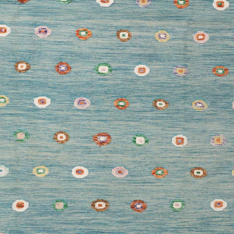 Kelim Rug - Splash - 350 x 258 cm - blue