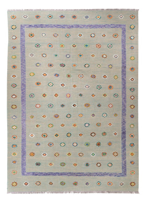 Kelim Rug - Splash - 357 x 256 cm - grey