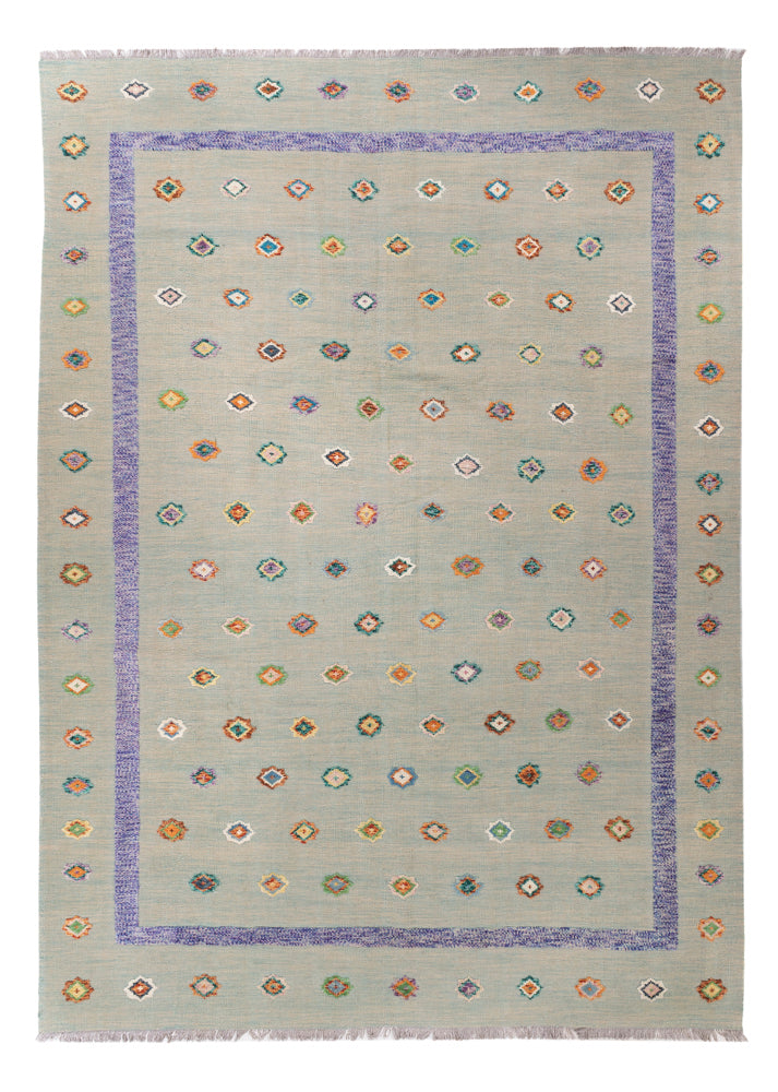 Kelim Rug - Splash - 357 x 256 cm - grey