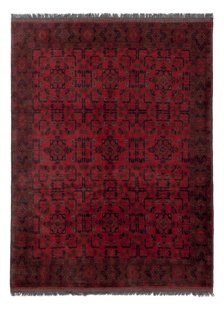 Afghan Rug - Kunduz - 197 x 153 cm - red