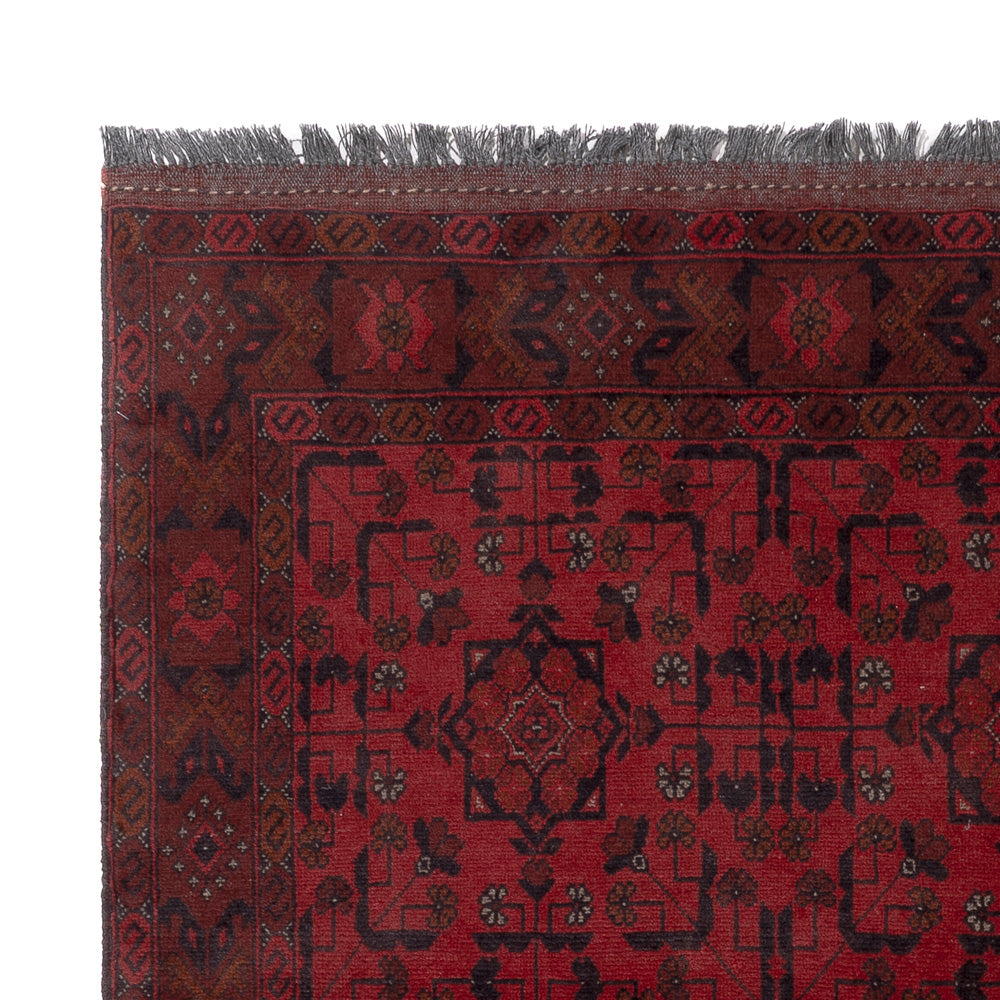 Afghan Rug - Kunduz - 197 x 153 cm - red
