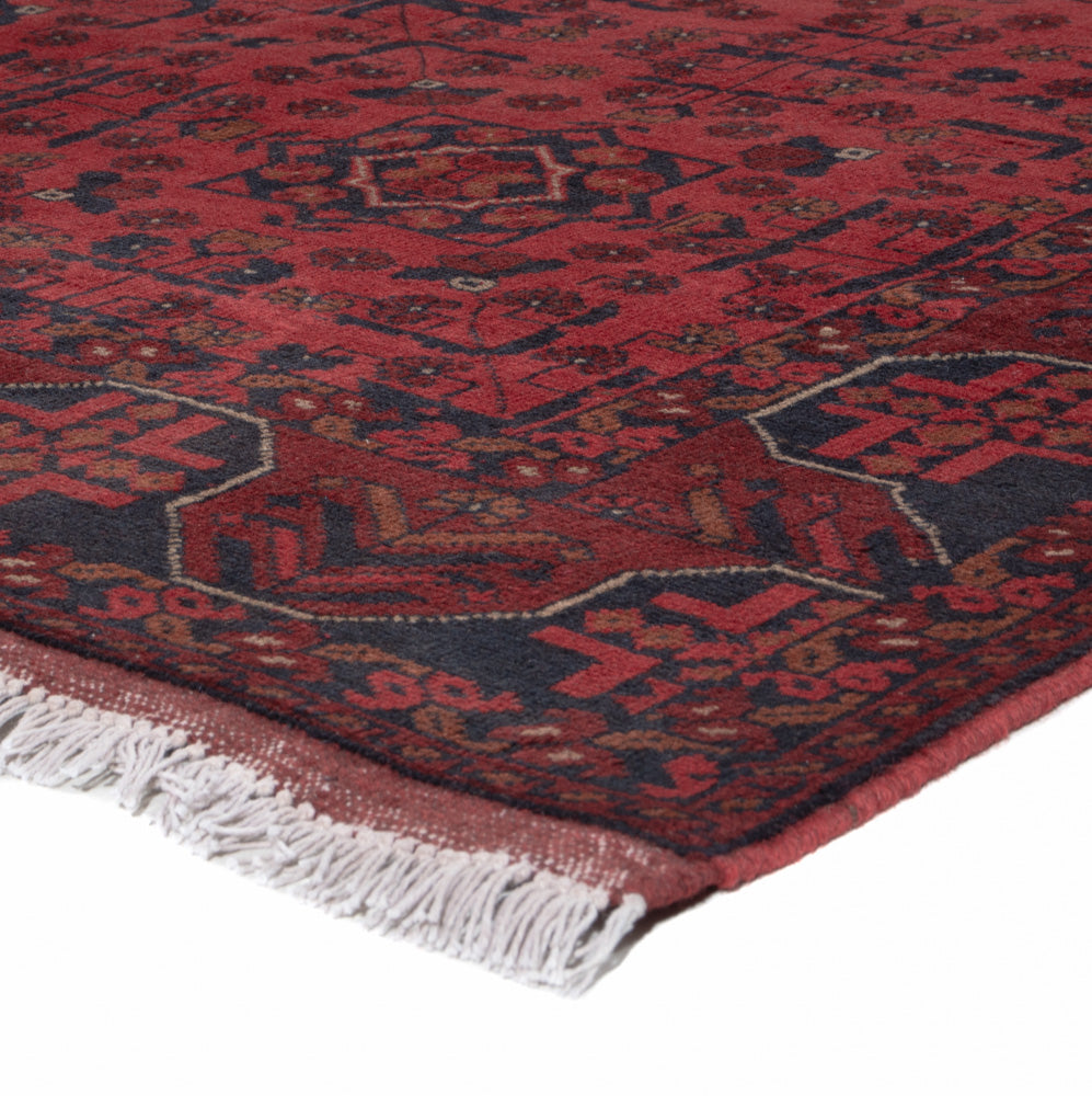 Afghan Rug - Kunduz - 197 x 147 cm - red