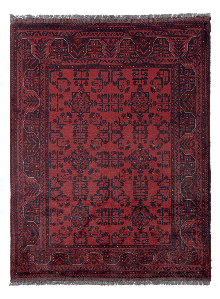 Afghan Rug - Kunduz - 197 x 148 cm - red