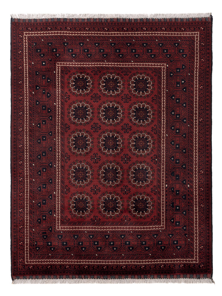 Afghan Rug - 197 x 151 cm - red