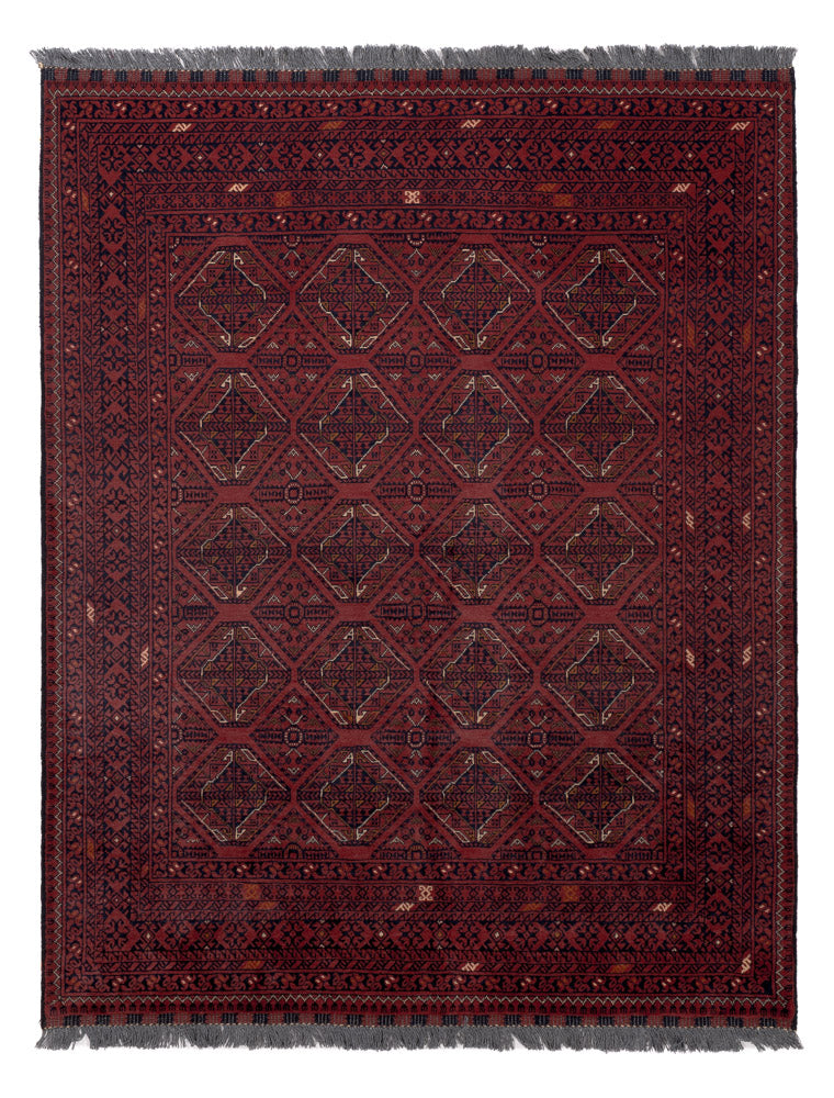 Afghan Rug - 191 x 151 cm - red
