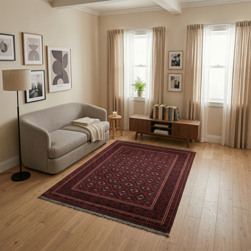 Afghan Rug 195x147cm - Oriental Rug