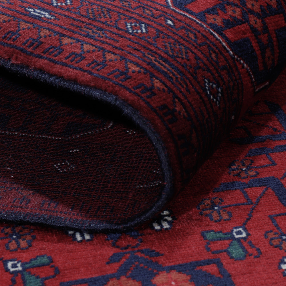 Afghan Rug - Royal - 198 x 150 cm - red