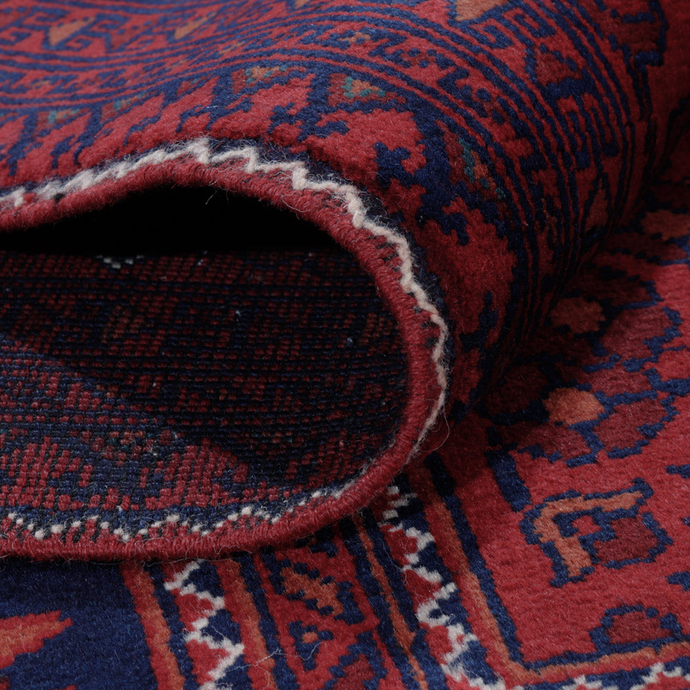 Afghan Rug - Kunduz - 201 x 152 cm - red