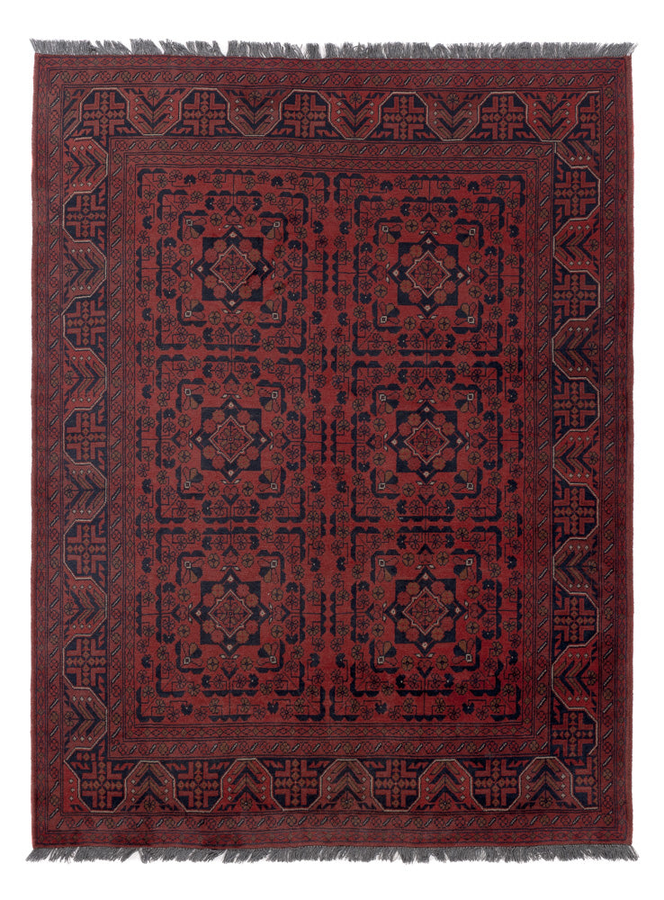 Afghan Rug - Kunduz - 198 x 148 cm - red