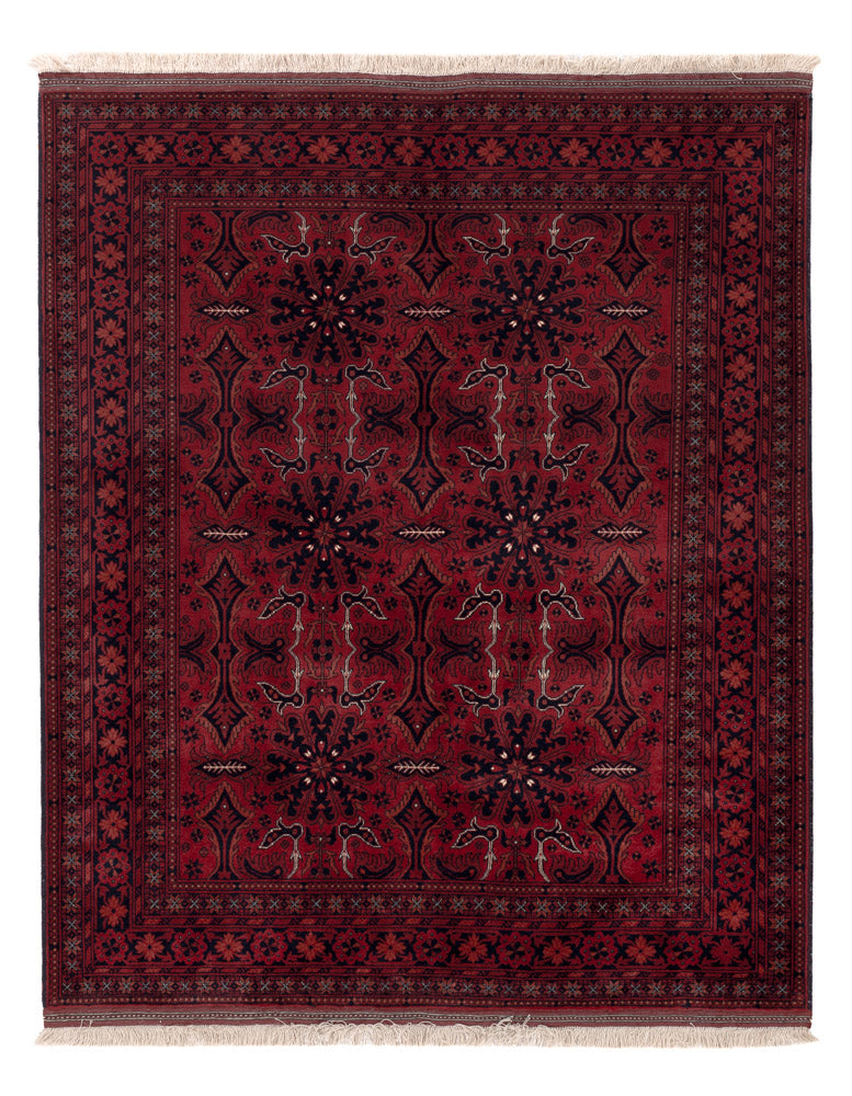 Afghan Rug - Royal - 187 x 150 cm - red