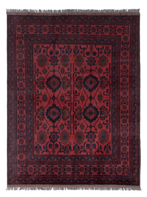 Afghan Rug - Kunduz - 200 x 156 cm - red