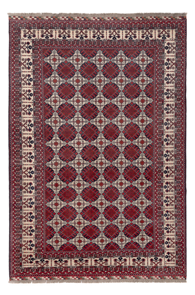 Afghan Rug - Kunduz - 289 x 200 cm - red