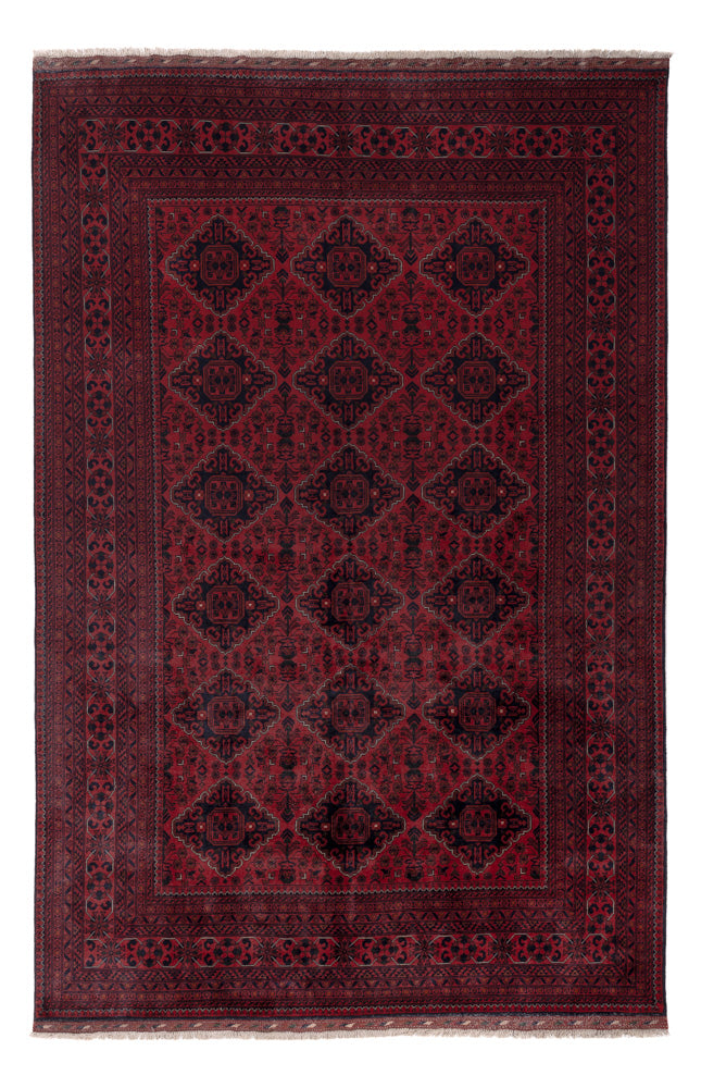 Afghan Rug - Kunduz - 294 x 199 cm - red