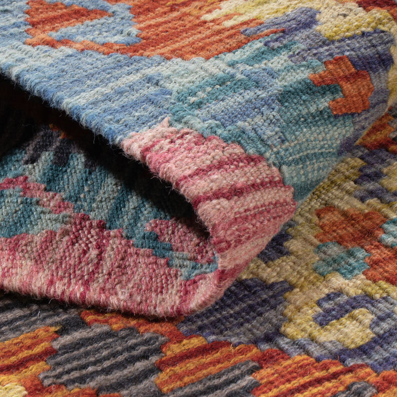 Runner Kelim Rug - Splash - 202 x 60 cm - multicolored