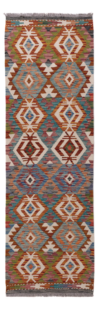 Runner Kelim Rug - Splash - 201 x 63 cm - multicolored