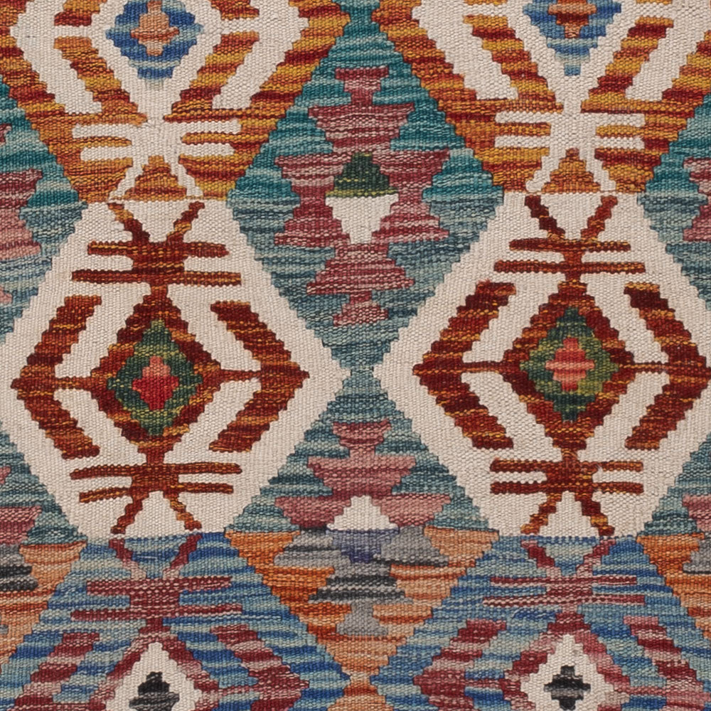 Runner Kelim Rug - Splash - 201 x 63 cm - multicolored