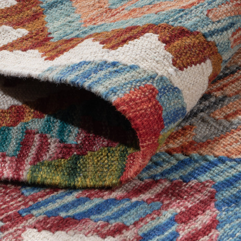 Runner Kelim Rug - Splash - 201 x 63 cm - multicolored