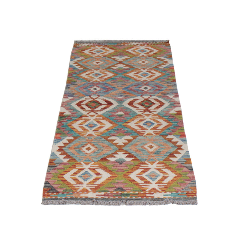 Runner Kelim Rug - Splash - 201 x 63 cm - multicolored