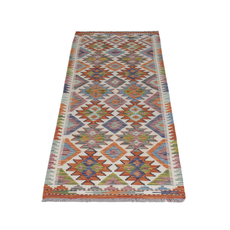 Runner Kelim Rug - Splash - 200 x 60 cm - multicolored