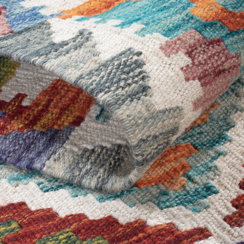 Runner Kelim Rug - Splash - 188 x 64 cm - multicolored