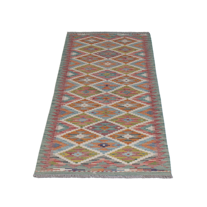 Runner Kelim Rug - Splash - 195 x 60 cm - multicolored