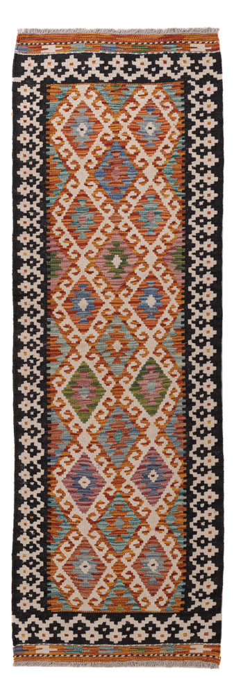 Runner Kelim Rug - Splash - 203 x 68 cm - multicolored