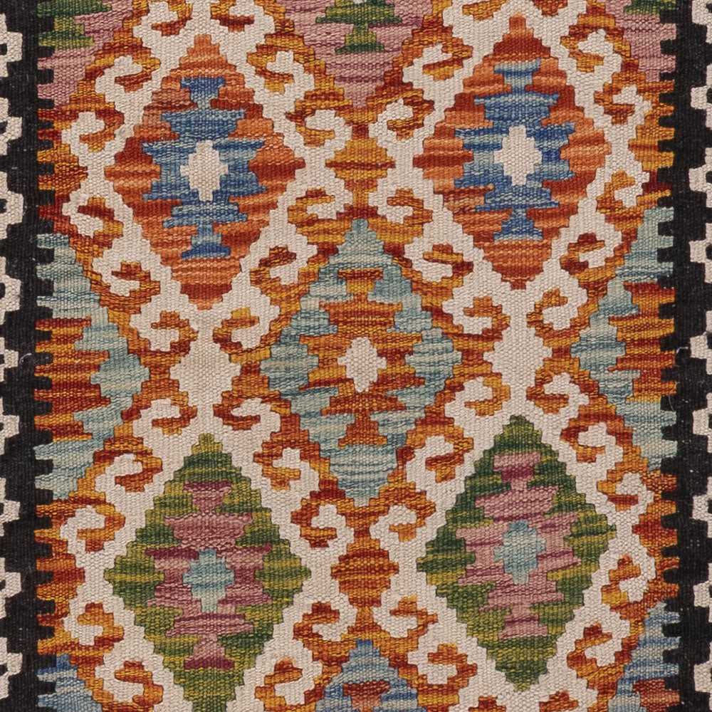 Runner Kelim Rug - Splash - 203 x 68 cm - multicolored