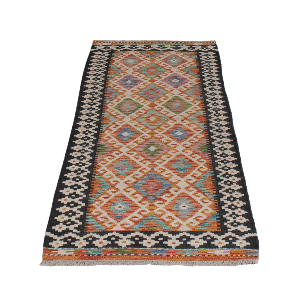 Runner Kelim Rug - Splash - 203 x 68 cm - multicolored