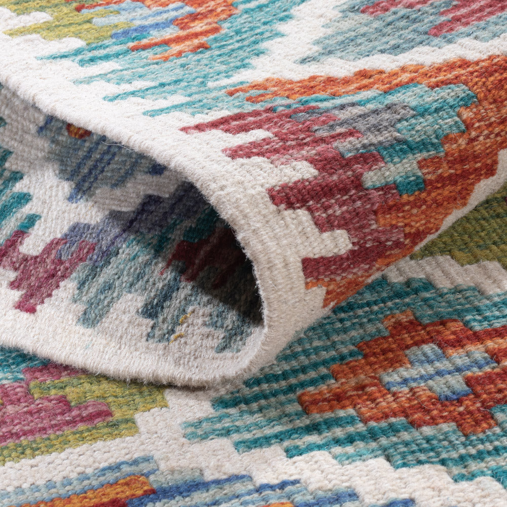 Runner Kelim Rug - Splash - 194 x 62 cm - multicolored