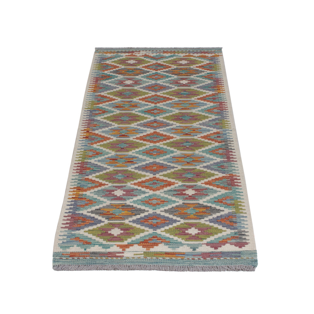 Runner Kelim Rug - Splash - 194 x 62 cm - multicolored