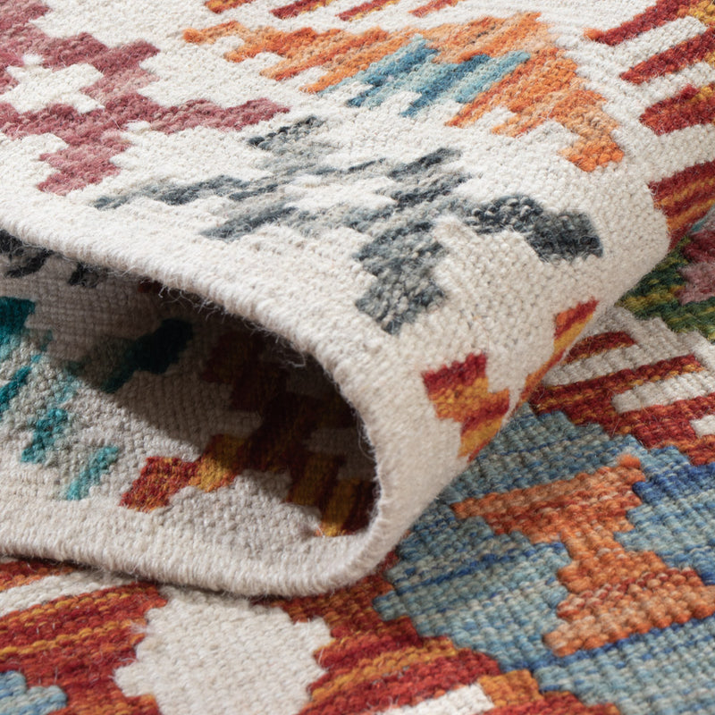 Runner Kelim Rug - Splash - 203 x 57 cm - multicolored