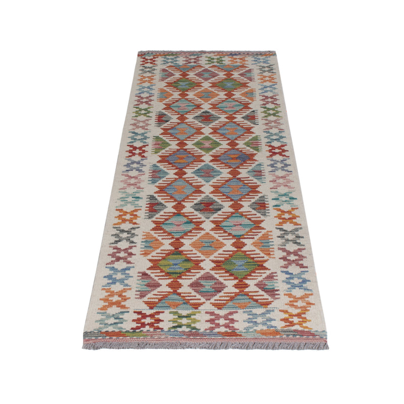 Runner Kelim Rug - Splash - 203 x 57 cm - multicolored