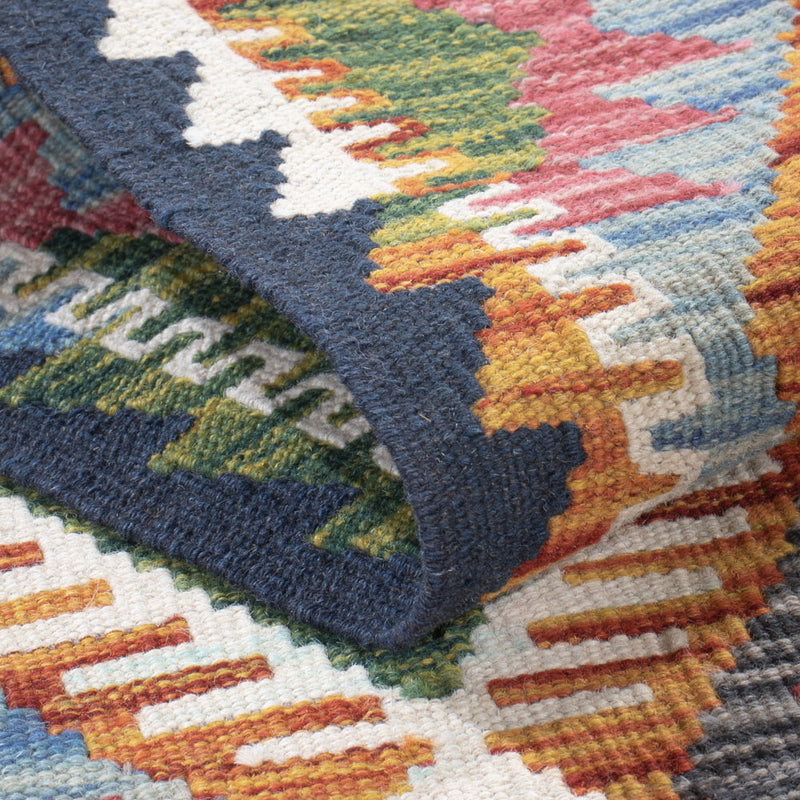 Runner Kelim Rug - Splash - 195 x 60 cm - multicolored