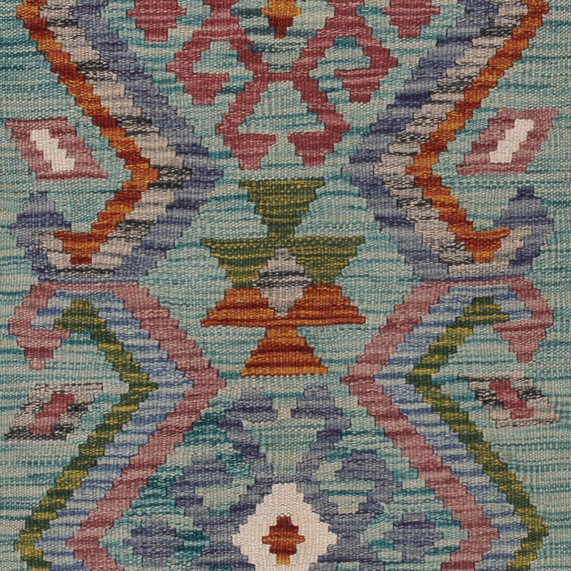 Runner Kelim Rug - Splash - 195 x 65 cm - multicolored