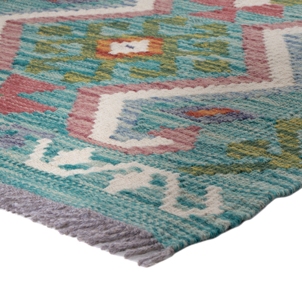 Runner Kelim Rug - Splash - 195 x 65 cm - multicolored