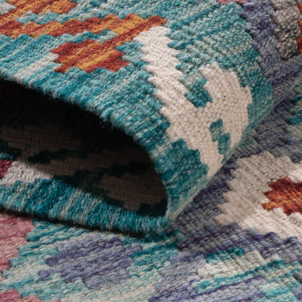 Runner Kelim Rug - Splash - 195 x 65 cm - multicolored