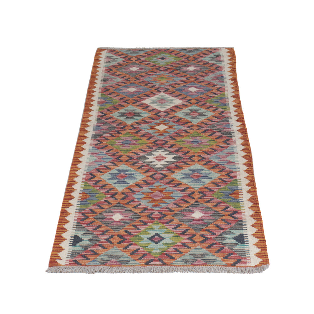 Runner Kelim Rug - Splash - 195 x 66 cm - multicolored