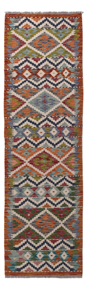 Runner Kelim Rug - Splash - 201 x 59 cm - multicolored