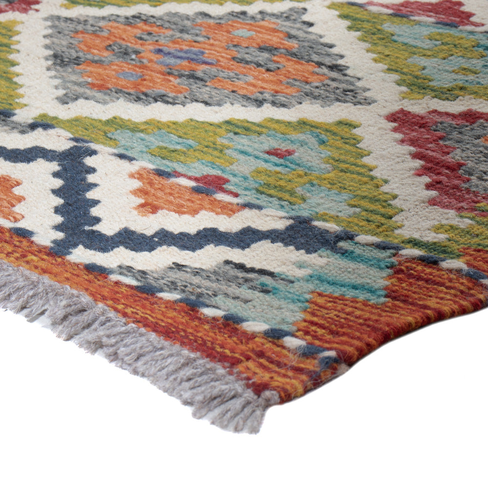 Runner Kelim Rug - Splash - 201 x 59 cm - multicolored