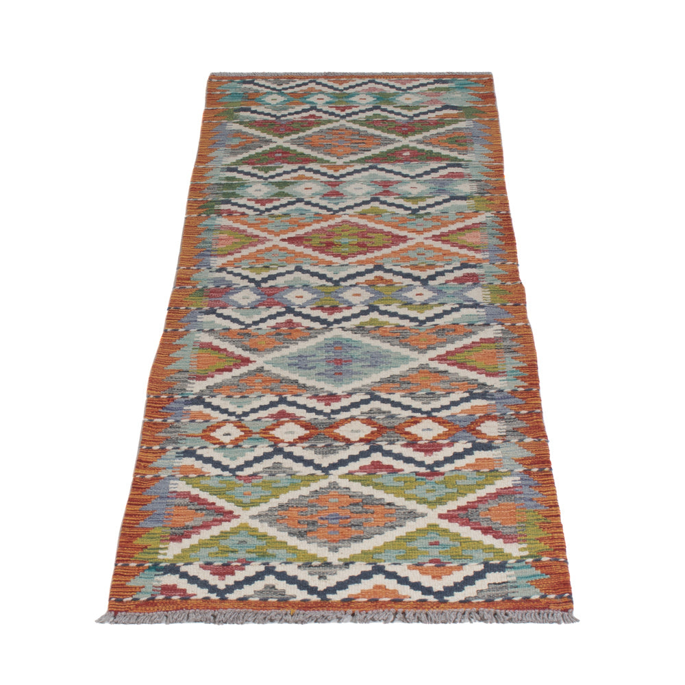 Runner Kelim Rug - Splash - 201 x 59 cm - multicolored