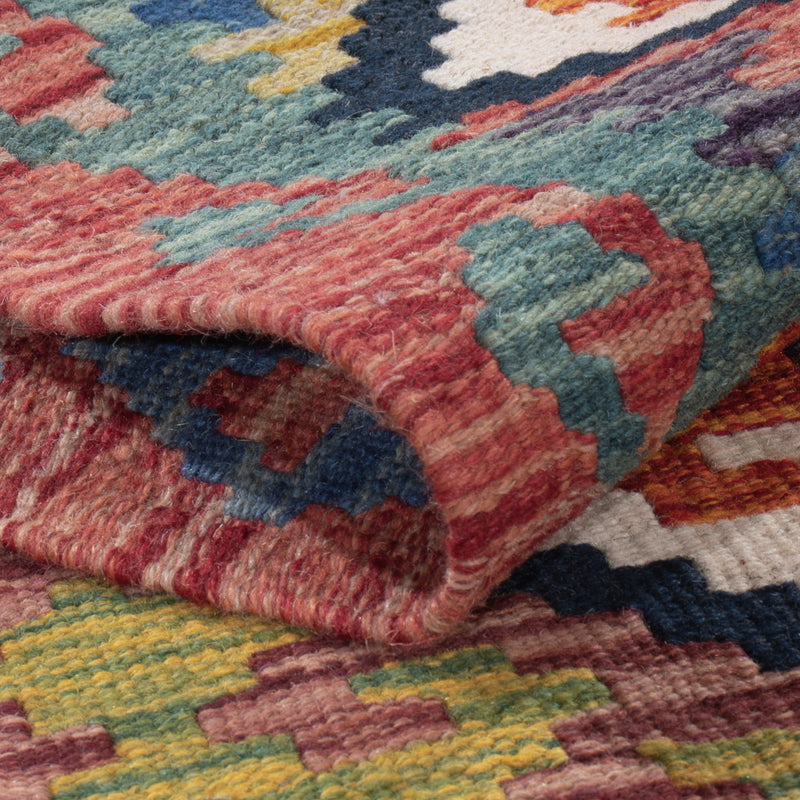 Runner Kelim Rug - Splash - 204 x 84 cm - multicolored