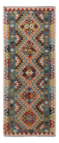 Runner Kelim Rug - Splash - 198 x 81 cm - multicolored