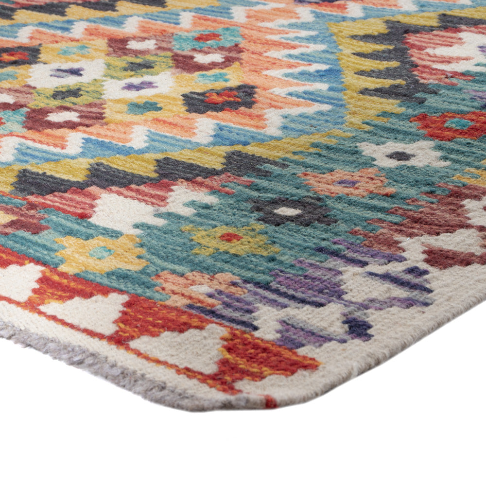 Runner Kelim Rug - Splash - 198 x 81 cm - multicolored