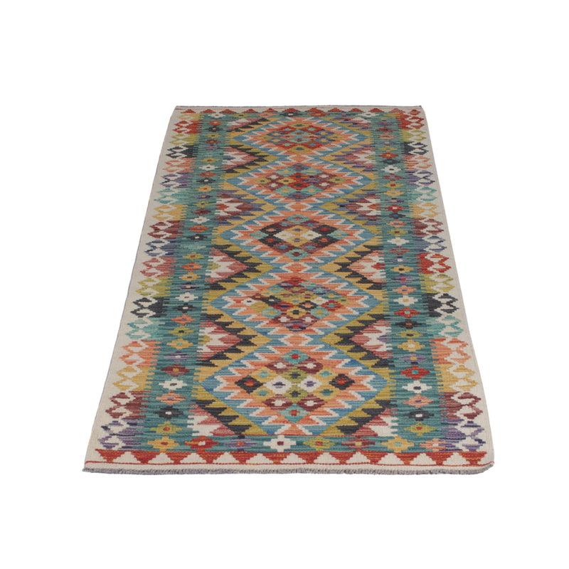 Runner Kelim Rug - Splash - 198 x 81 cm - multicolored