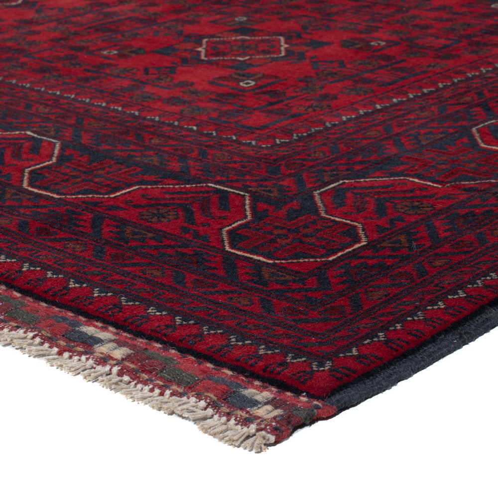 Afghan Rug - Kunduz - 242 x 161 cm - dark red