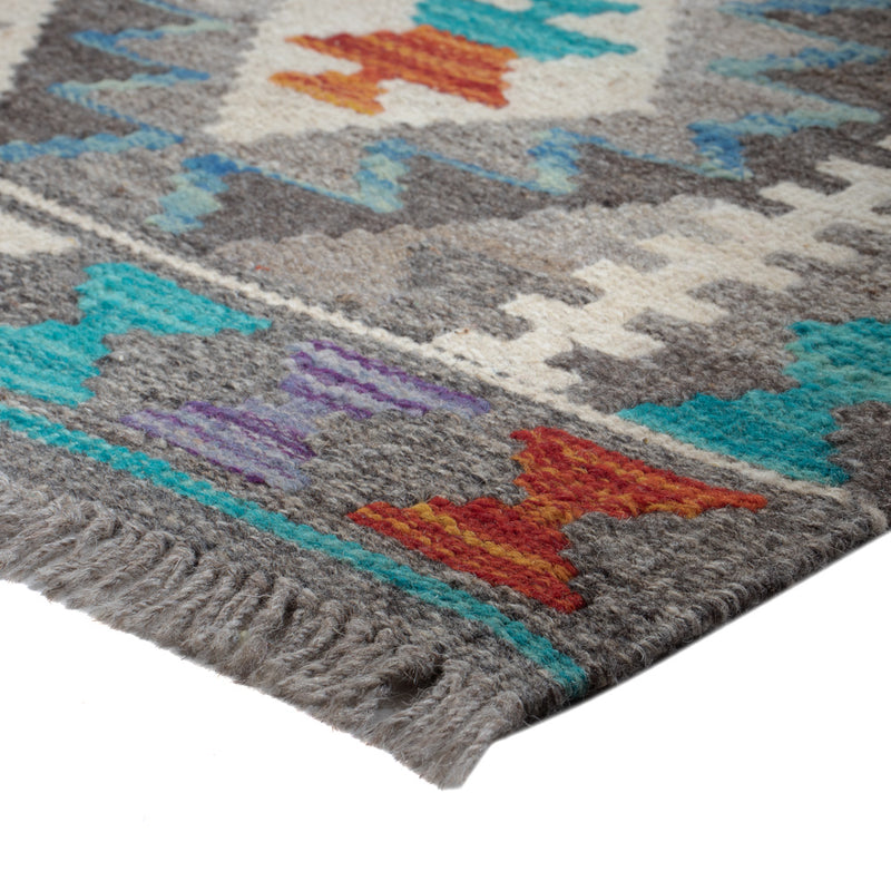 Runner Kelim Rug - Splash - 195 x 82 cm - multicolored