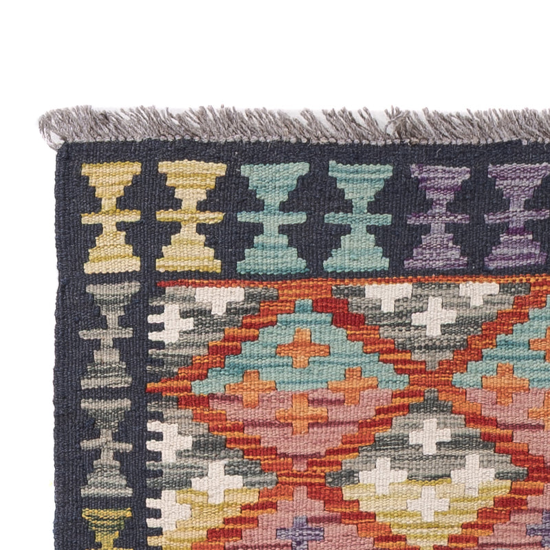 Runner Kelim Rug - Splash - 198 x 82 cm - multicolored